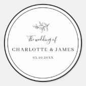 Minimale grens olievlek ronde sticker (Voorkant)