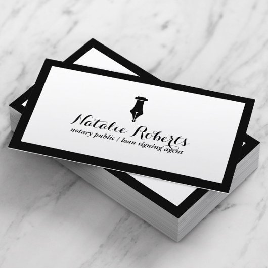 Minimale grens van de notaris Public Loan Signing Visitekaartje
