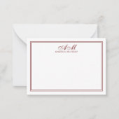 Minimale grens van Monogram 2 Notitiekaartje (Voorkant)