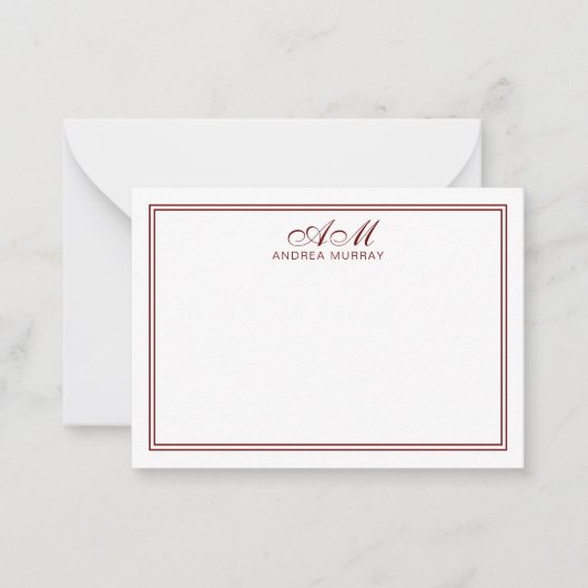 Minimale grens van Monogram 2 Notitiekaartje (Voorkant)