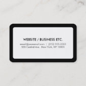 Minimale grens witte en zwarte rand visitekaartje (Achterkant)