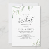 Minimale grieenery kalligrafie rustig vrijgezellen kaart (Voorkant)