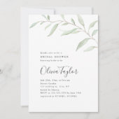 Minimale grieenery kalligrafie rustig vrijgezellen kaart (Voorkant)