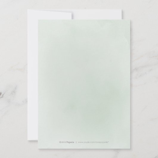 Minimale grieenery kalligrafie rustig vrijgezellen kaart (Achterkant)