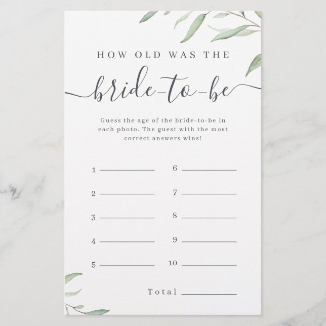 Minimale grienerij hoe oud het bruidspel was (Voorkant)