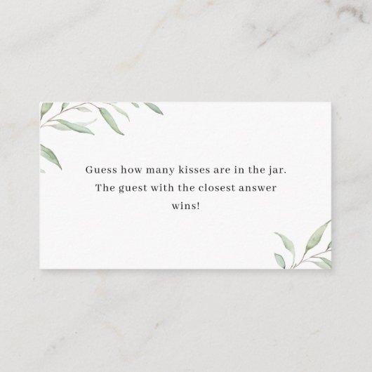 Minimale grienery veronderstelt hoeveel kissenspel informatiekaartje (Achterkant)