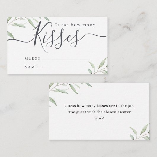 Minimale grienery veronderstelt hoeveel kissenspel informatiekaartje (Voorkant / Achterkant)