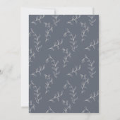 Minimale Grijs en Crème Boho Botanische bruiloft Kaart (Achterkant)
