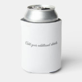 Minimale grijs We hebben verplaatst Voeg naam en a Blikjeskoeler (Blikje Achterkant)