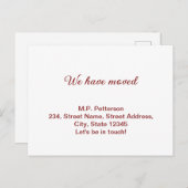 Minimale grijs We hebben verplaatst Voeg naam en a Briefkaart (Voorkant / Achterkant)