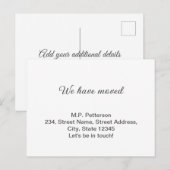 Minimale grijs We hebben verplaatst Voeg naam en a Briefkaart (Voorkant / Achterkant)
