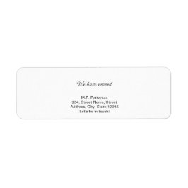 Minimale grijs We hebben verplaatst Voeg naam en a Etiket