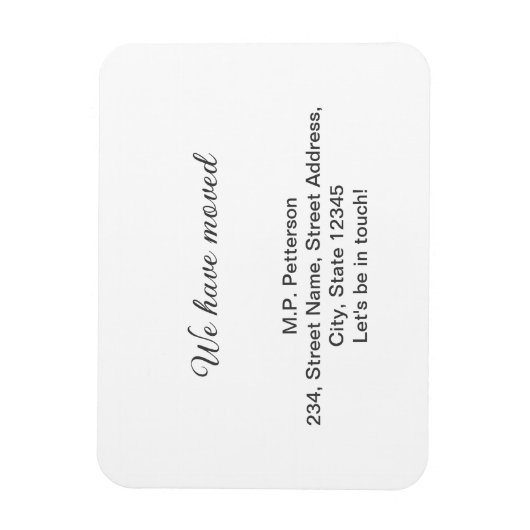 Minimale grijs We hebben verplaatst Voeg naam en a Magneet (Verticaal)