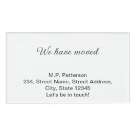 Minimale grijs We hebben verplaatst Voeg naam en a Naambadge