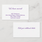 Minimale grijs We hebben verplaatst Voeg naam en a Visitekaartje (Voorkant / Achterkant)