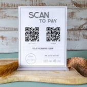 Minimale grijze 2 QR-codes zakelijke scan te betal Poster