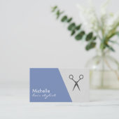 Minimale grijze blauwe geometrische vellen visitekaartje (Staand voorkant)