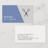 Minimale grijze blauwe geometrische vellen visitekaartje (Voorkant / Achterkant)