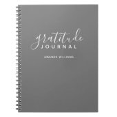 Minimale grijze breedtegraad Journal - kalligrafie Notitieboek (Voorkant)