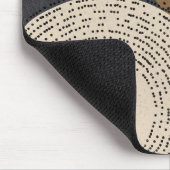 Minimale grijze bruine cirkels muismat (Hoek)