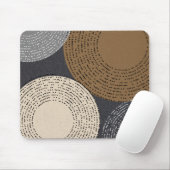 Minimale grijze bruine cirkels muismat (Met muis)