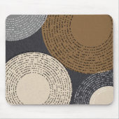 Minimale grijze bruine cirkels muismat (Voorkant)