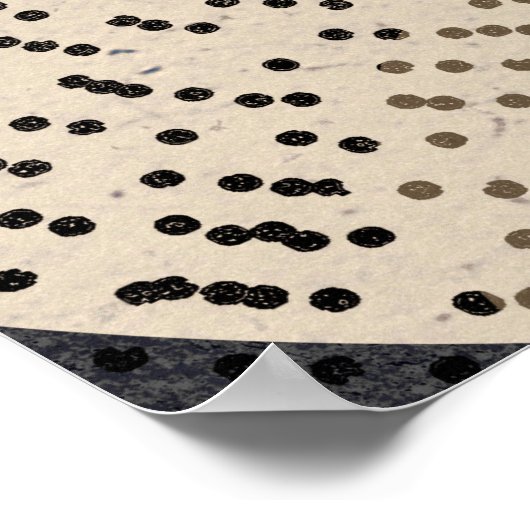 Minimale grijze bruine cirkels poster (Hoek)