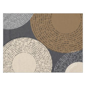 Minimale grijze bruine cirkels tafelkleed (Voorkant (Horizontaal))