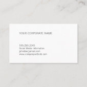 Minimale grijze cursieve tekst visitekaartje (Achterkant)