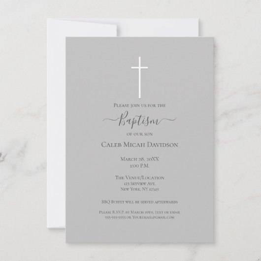 Minimale grijze en witte randdikte kaart (Voorkant)