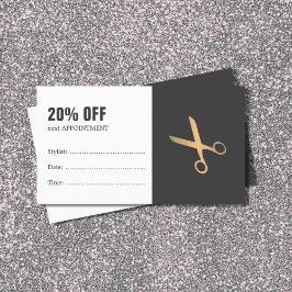 Minimale grijze Faux Gold Hair Appointon Kortingskaartje