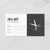 Minimale grijze faux Silver Hair Appointon Kortingskaartje (Voorkant)