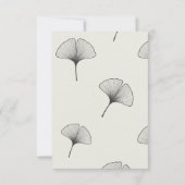 Minimale Grijze Ginkgo Trouw Save the Date (Achterkant)