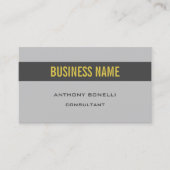 Minimale grijze gouden kleurenstreep van topzijde visitekaartje (Voorkant)