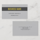 Minimale grijze gouden kleurenstreep van topzijde visitekaartje (Voorkant / Achterkant)