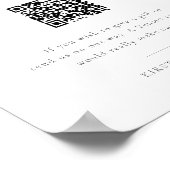 Minimale Grijze Honeymoon Fonds QR Code Poster (Hoek)