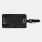 Minimale grijze houten vloer Modern Stijlvol legan Bagagelabel (Voorkant horizontaal)