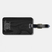 Minimale grijze houten vloer Modern Stijlvol legan Bagagelabel (Achterkant horizontaal)