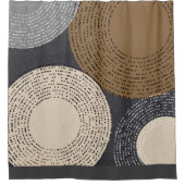 Minimale grijze kralen douchegordijn (Voorkant)