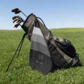 Minimale grijze monogram Golfhanddoek (Groen)