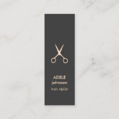 Minimale grijze pasta's Haarstylist Mini Visitekaartje (Voorkant)
