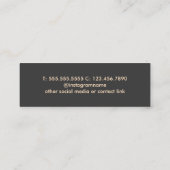Minimale grijze pasta's Haarstylist Mini Visitekaartje (Achterkant)