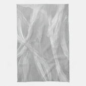 Minimale grijze penselen Abstracte kunst Theedoek (Verticaal)