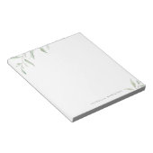 Minimale grijze rustige gepersonaliseerde kantoorb notitieblok (Schuin)