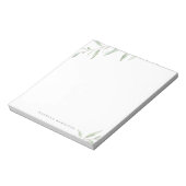 Minimale grijze rustige gepersonaliseerde kantoorb notitieblok (Linkerzijde)