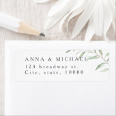 Minimale grijze rustige trouwadres etiket (Insitu)