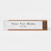 Minimale grijze Stone Aangepast Bureau Naambordje (Voorkant)