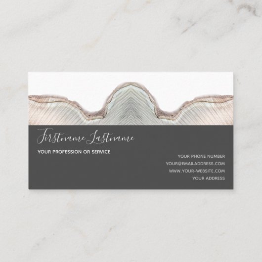 Minimale grijze stroken van hout visitekaartje (Achterkant)