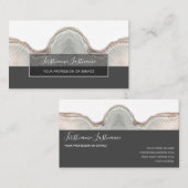 Minimale grijze stroken van hout visitekaartje (Voorkant / Achterkant)