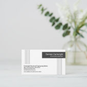 Minimale grijze verticale lijnen visitekaartje (Staand voorkant)